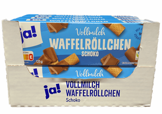 Vollmilch Waffelröllchen Schoko